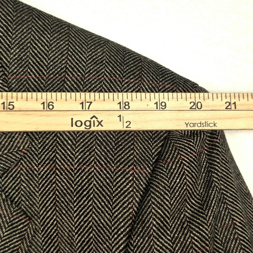 Canali Loro Piana Cashmere Wool Herringbone Sport Coat Mens 42L Brown Blazer